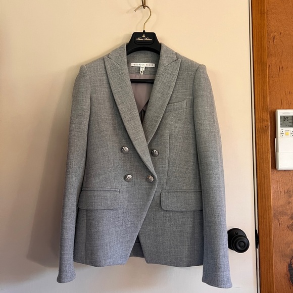 Veronica Beard Daytona Double-Breast Dickey Jacket, light grey gray - Picture 2 of 12